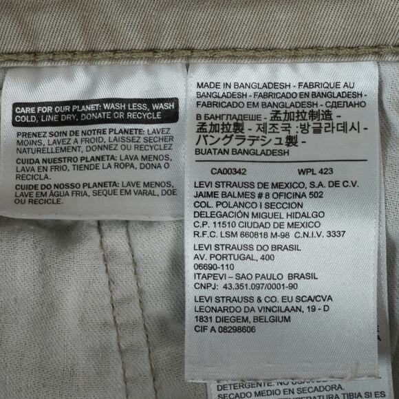 Levis 541 Jeans Mens 40x32 Tan Brown Straight Leg White Tab 2019 - Picture 9 of 11